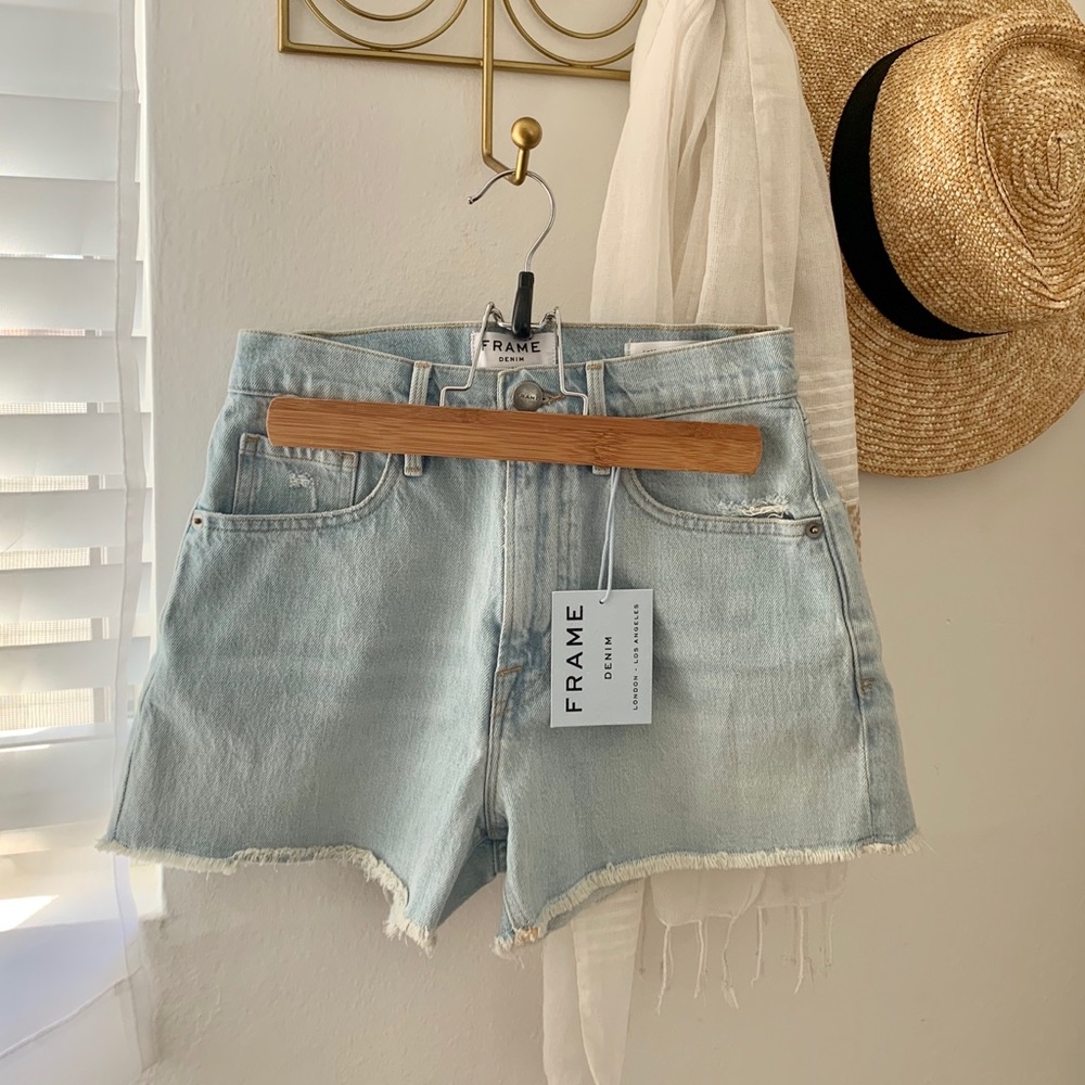 Frame High waisted jean shorts